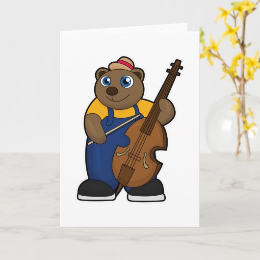 Gitarre als Musiker Karte (Gelbe Blume)