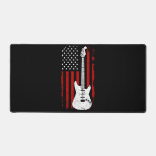 Gitarre amerikanisch US-Flagge Musik-Player E-Gita Schreibtischunterlage