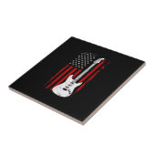 Gitarre Amerikanische US-Flagge Musik-Player E-Git Fliese (Seite)