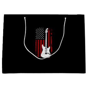 Gitarre Amerikanische US-Flagge Musik-Player Elekt Große Geschenktüte