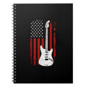 Gitarre Amerikanische US-Flagge Musik-Player Elekt Notizblock