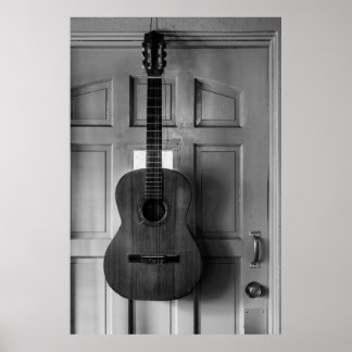 Gitarre an der Tür Poster