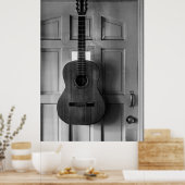 Gitarre an der Tür Poster (Küche)