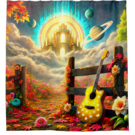 Gitarre Art Duschvorhang