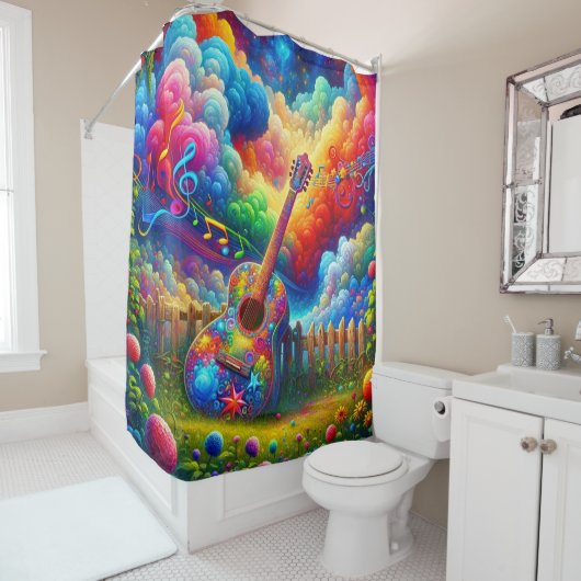 Gitarre Art Duschvorhang (Beispiel)