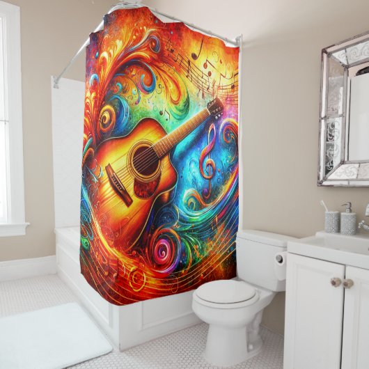 Gitarre Art Duschvorhang (Beispiel)