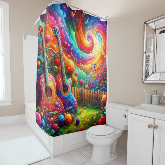 Gitarre Art Duschvorhang (Beispiel)