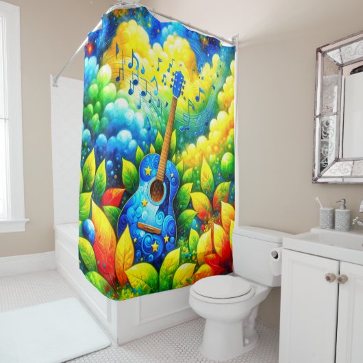 Gitarre Art Duschvorhang (Beispiel)