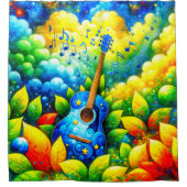 Gitarre Art Duschvorhang (Vorderseite)