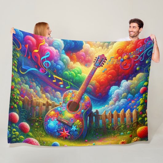 Gitarre Art Fleecedecke (Beispiel)
