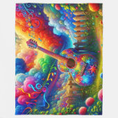 Gitarre Art Fleecedecke (Vorderseite)