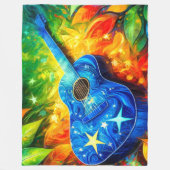 Gitarre Art Fleecedecke (Vorderseite)