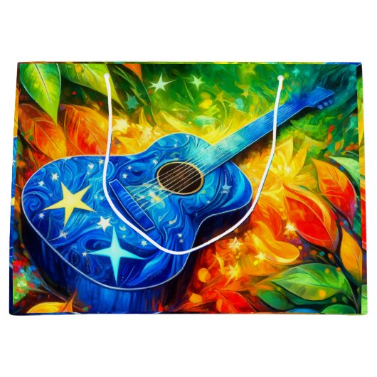 Gitarre Art Große Geschenktüte (Vorderseite)