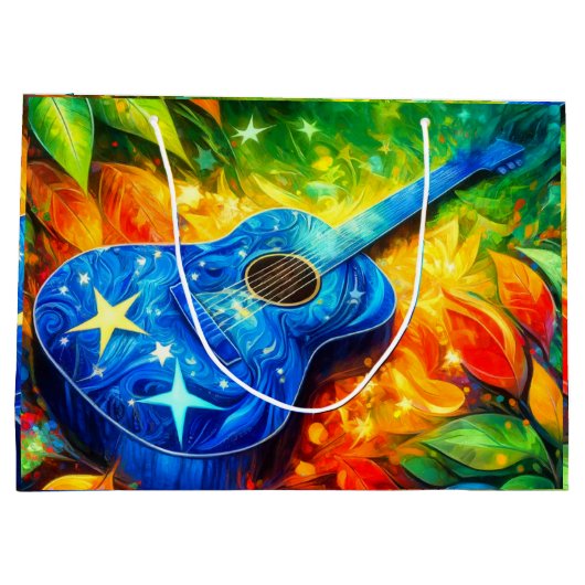Gitarre Art Große Geschenktüte (Rückseite)