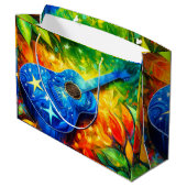 Gitarre Art Große Geschenktüte (Rückseite Schrägansicht)