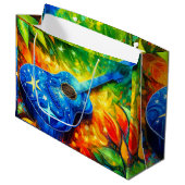 Gitarre Art Große Geschenktüte (Vorderseite Schrägansicht)