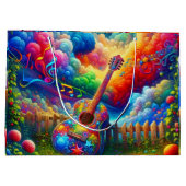 Gitarre Art Große Geschenktüte (Rückseite)