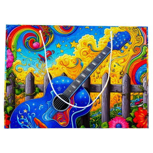 Gitarre Art Große Geschenktüte (Rückseite)
