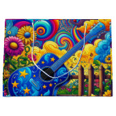 Gitarre Art Große Geschenktüte (Vorderseite)