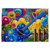 Gitarre Art Große Geschenktüte (Rückseite)