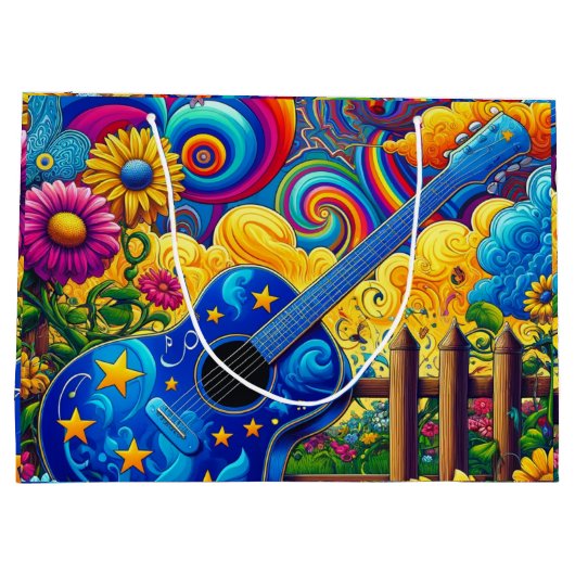 Gitarre Art Große Geschenktüte (Rückseite)