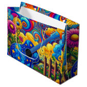 Gitarre Art Große Geschenktüte (Vorderseite Schrägansicht)