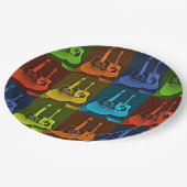 Gitarre Art Pappteller (Schrägansicht)