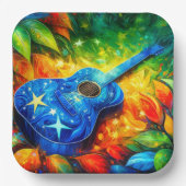Gitarre Art Pappteller (Vorderseite)
