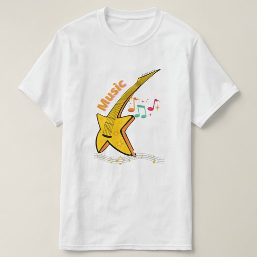 Gitarre Art T-Shirt (Design vorne)