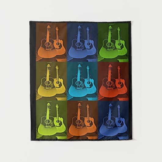 Gitarre Art Wandteppich (Vorderseite)