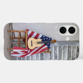 Gitarre auf amerikanischer Flagge Case-Mate iPhone Hülle (Rückseite (Horizontal))
