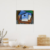 Gitarre auf einem Tisch Poster (Küche)