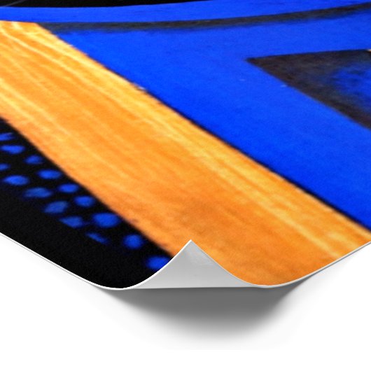 Gitarre auf einem Tisch Poster (Ecke)