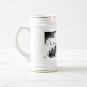 Gitarre auf Feuer Stein Bierglas (Links)