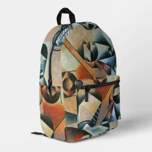 Gitarre (Banjo) und Brille, Juan Gris, Vintage Art Bedruckter Rucksack