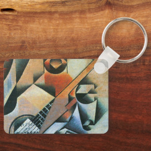 Gitarre (Banjo) und Brille, Juan Gris, Vintage Art Schlüsselanhänger