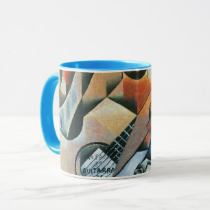 Gitarre (Banjo) und Brille, Juan Gris, Vintage Art Tasse