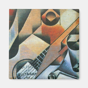 Gitarre (Banjo) und Brille, Juan Gris, Vintage Kun Magnet