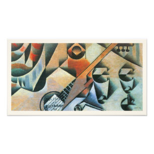 Gitarre (Banjo) und Gläser, Juan Gris, Vintage-Kun Fotodruck