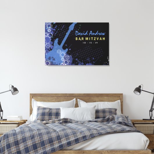 Gitarre Bar Mitzvah Sign in Memory Board Leinwanddruck (Insitu (Schlafzimmer))