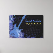 Gitarre Bar Mitzvah Sign in Memory Board Leinwanddruck (Vorderseite)