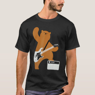Gitarre   Bär spielt Bassgitarre Gitarristen Musik T-Shirt