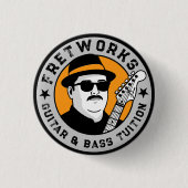 Gitarre & Bass Tuition - Fret Works Button (Vorderseite)