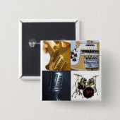 Gitarre Bass-Vocals Trommeln Button (Vorne & Hinten)
