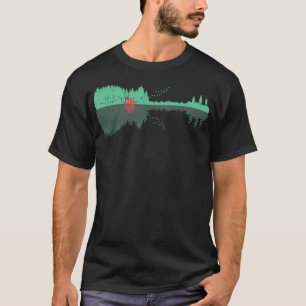 Gitarre Bäume Wasser Reflektion Kunst, Dichtung un T-Shirt