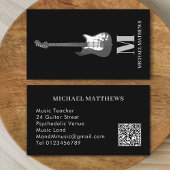 Gitarre Beruflich Musiker Custom QR Code Busine Visitenkarte