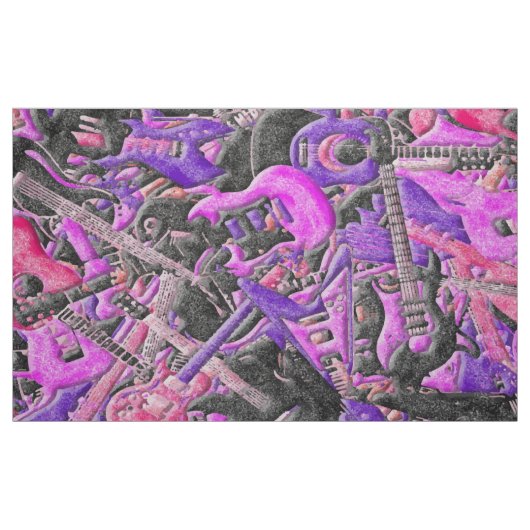 Gitarre besprüht Gewebe Stoff (Fat Quarter (45,7 x 55,9 cm))