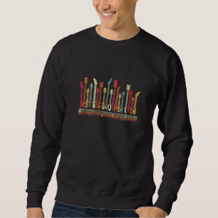 Gitarre bester großer Bruder je Retro Musik Vater' Sweatshirt