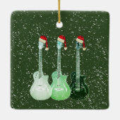 Gitarre Bester Vater Weihnachten 2022 Keramikornament (Rückseite)