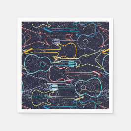 Gitarre Birthday Party Music Serviette